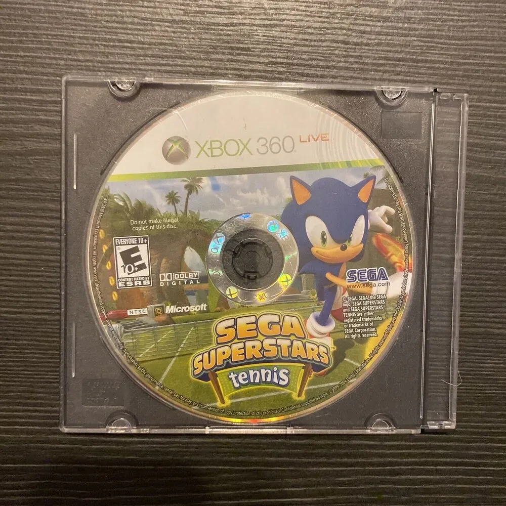 Sega Superstars Tennis (Microsoft Xbox 360 Live 2008) Disc Only untested